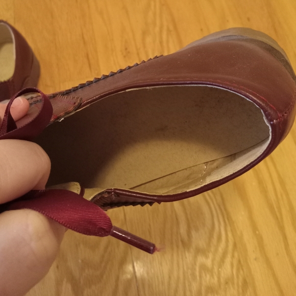 Burgundy Women's Oxford Shoes- Size 8 - Picture 4 of 5